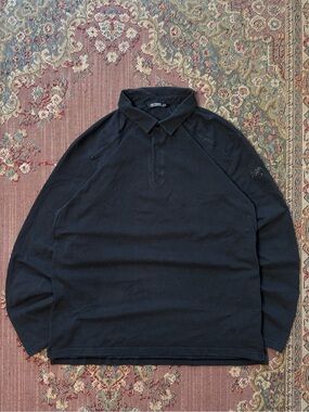 Arc'teryx Black Long-Sleeve Polo Pullover